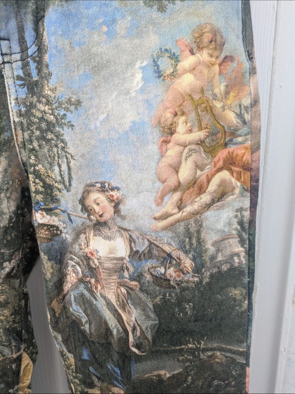 Renaissance Print Skinny Jeans From Dolls Kill - Picture 6 of 9